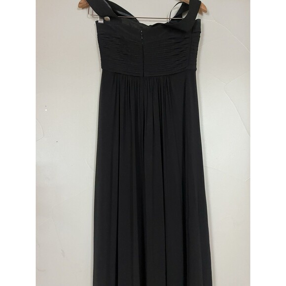 BCBG MAXAZRIA Black Maxi Dress Gown, Asymmetrical Straps Size XS‎ - Picture 7 of 16